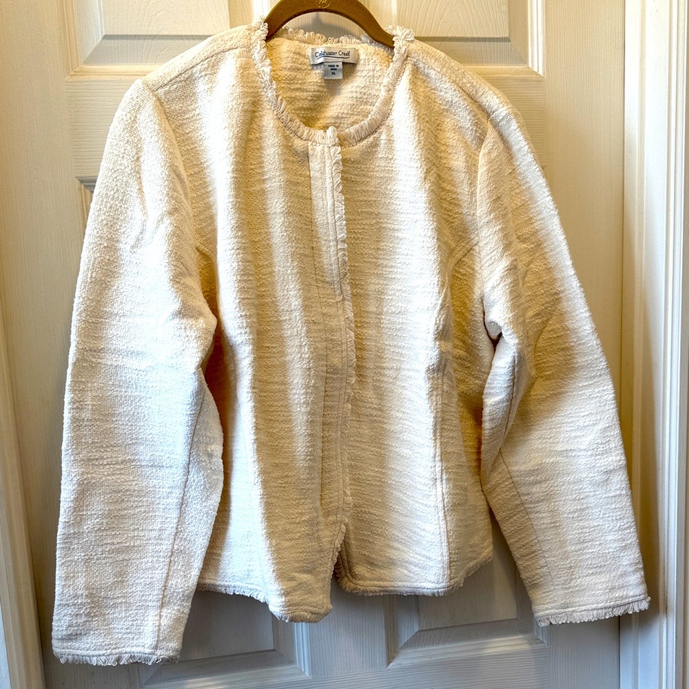 Coldwater Creek Ivory Textured Jacket NWOT